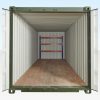 ADJUSTABLE, HEAVY DUTY TWO TIER RACKING FOR REAR OF CONTAINER