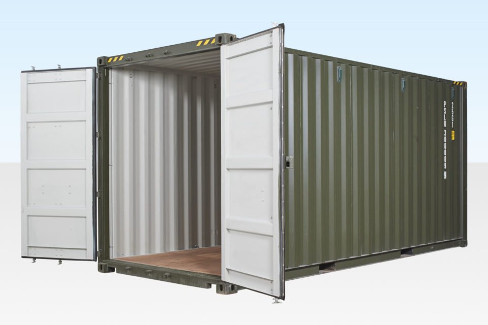 20FT HIGH CUBE CONTAINER - ONETRIP (9FT 6' HIGH) 2 6 20ft one trip HC doors open final 960x640 2 3 1