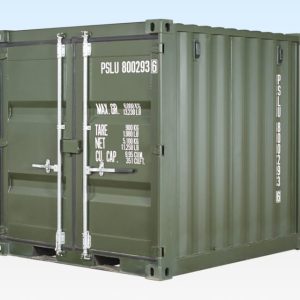 8FT ONE TRIP SHIPPING CONTAINER GREEN (RAL 6007)