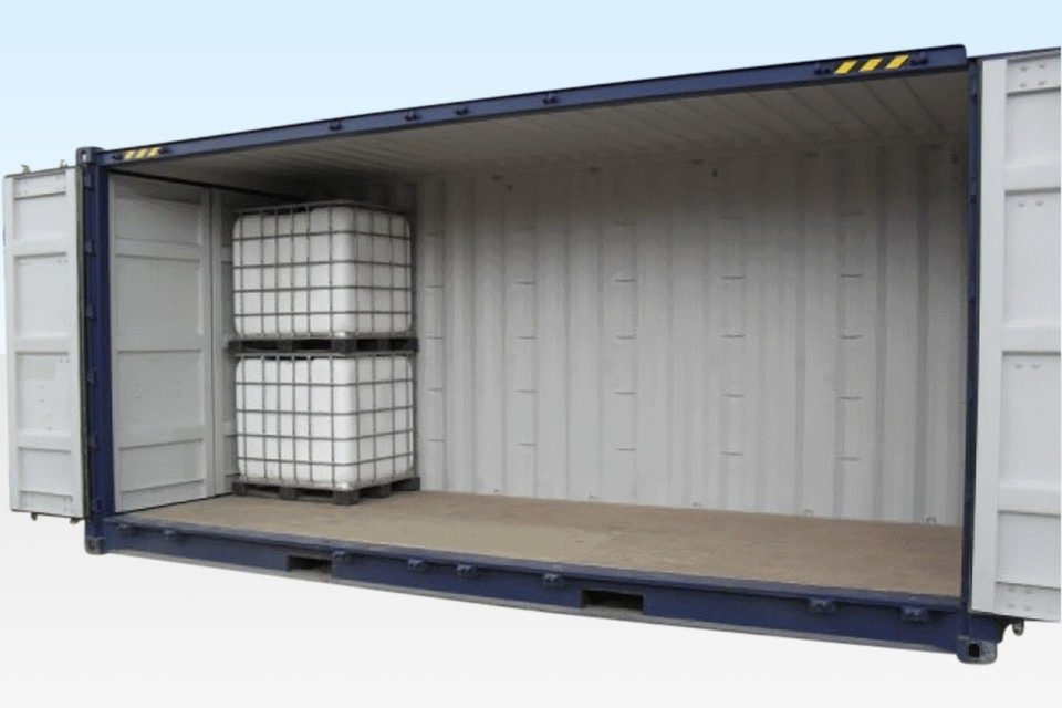 20FT HI CUBE CONTAINER (9'6" HIGH) SUITABLE FORIBC STORAGE 1 713 20ft high cube ibc doors open angle 960x640 1 3